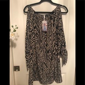 Cookies Clothing Company.  Print Tie Sleeve Dress